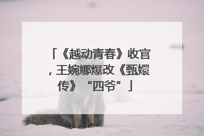 《越动青春》收官，王婉娜爆改《甄嬛传》“四爷”