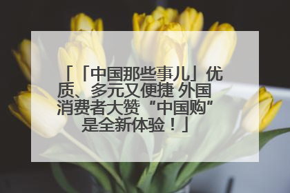 「中国那些事儿」优质、多元又便捷 外国消费者大赞“中国购”是全新体验！