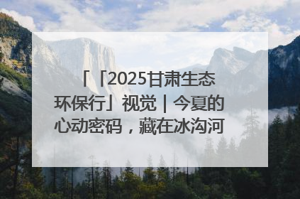 「2025甘肃生态环保行」视觉｜今夏的心动密码，藏在冰沟河的潋滟波光里