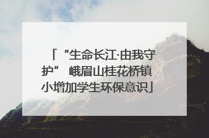 “生命长江·由我守护” 峨眉山桂花桥镇小增加学生环保意识
