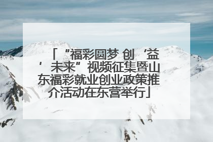 “福彩圆梦 创‘益’未来”视频征集暨山东福彩就业创业政策推介活动在东营举行