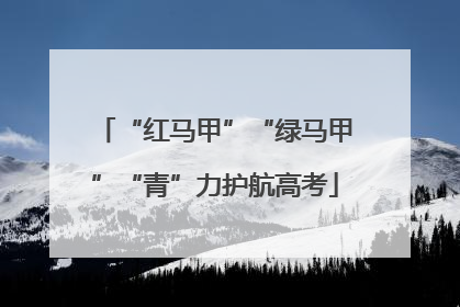 “红马甲”“绿马甲”“青”力护航高考