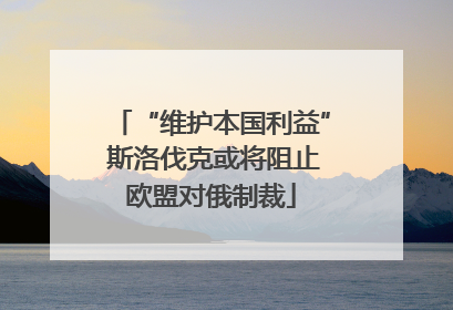 “维护本国利益” 斯洛伐克或将阻止欧盟对俄制裁