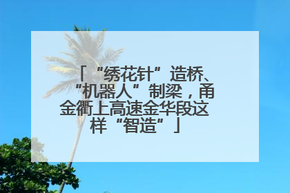 “绣花针”造桥、“机器人”制梁，甬金衢上高速金华段这样“智造”