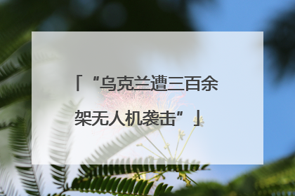 “乌克兰遭三百余架无人机袭击”