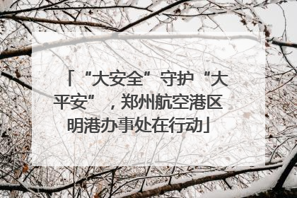 “大安全”守护“大平安”，郑州航空港区明港办事处在行动