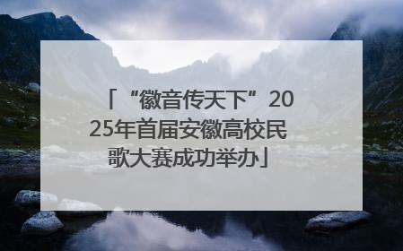 “徽音传天下”2025年首届安徽高校民歌大赛成功举办