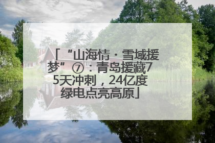 “山海情・雪域援梦”⑦：青岛援藏75天冲刺，24亿度绿电点亮高原