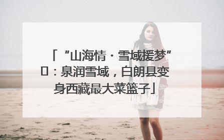 “山海情・雪域援梦”⑪：泉润雪域，白朗县变身西藏最大菜篮子