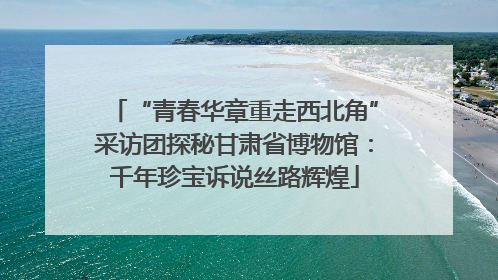 “青春华章重走西北角”采访团探秘甘肃省博物馆：千年珍宝诉说丝路辉煌