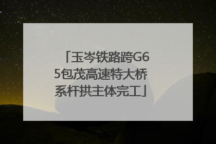玉岑铁路跨G65包茂高速特大桥系杆拱主体完工