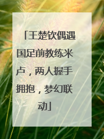 王楚钦偶遇国足前教练米卢，两人握手拥抱，梦幻联动