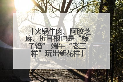 火锅牛肉、阿胶芝麻、折耳根也是“粽子馅” 端午“老三样”玩出新花样