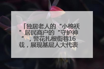 独居老人的“小棉袄”居民商户的“守护神”，警花扎根街巷16载，展现基层人大代表的炽热情怀