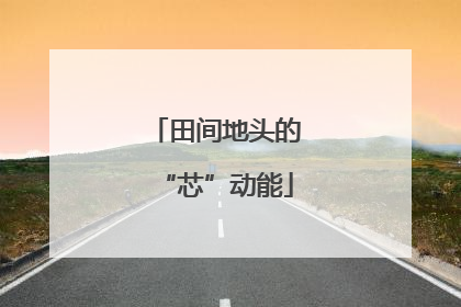 田间地头的“芯”动能