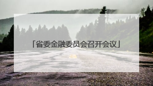 省委金融委员会召开会议
