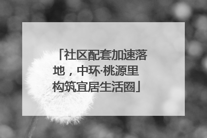 社区配套加速落地，中环·桃源里构筑宜居生活圈