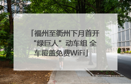 福州至衢州下月首开“绿巨人”动车组 全车覆盖免费WiFi