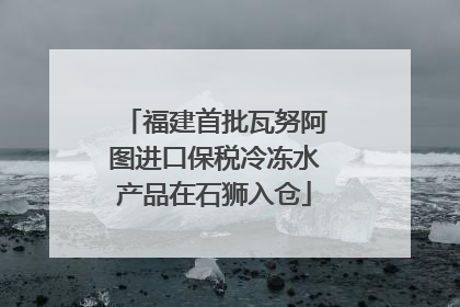 福建首批瓦努阿图进口保税冷冻水产品在石狮入仓