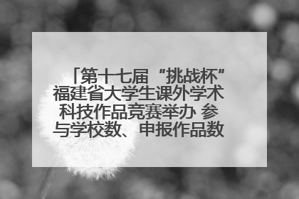 第十七届“挑战杯”福建省大学生课外学术科技作品竞赛举办 参与学校数、申报作品数创历史新高