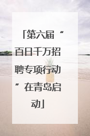 第六届“百日千万招聘专项行动”在青岛启动