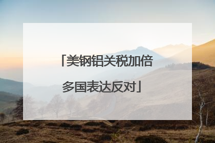 美钢铝关税加倍 多国表达反对