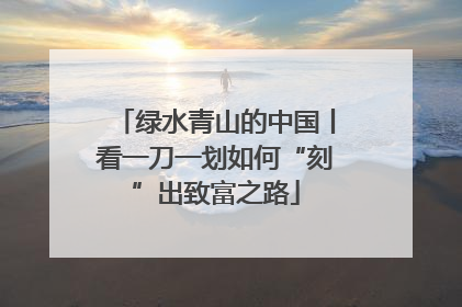 绿水青山的中国丨看一刀一划如何“刻”出致富之路