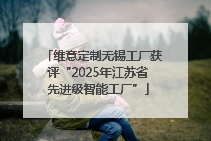 维意定制无锡工厂获评“2025年江苏省先进级智能工厂”