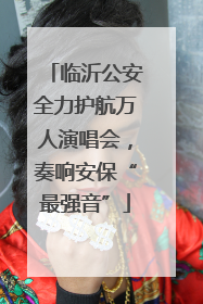 临沂公安全力护航万人演唱会，奏响安保“最强音”