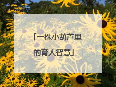 一株小葫芦里的育人智慧