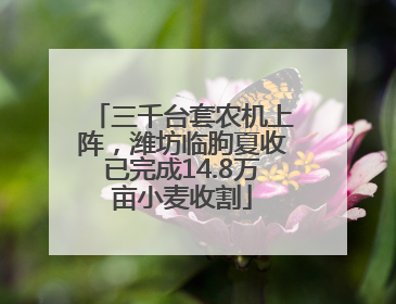 三千台套农机上阵，潍坊临朐夏收已完成14.8万亩小麦收割