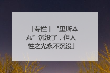 专栏丨“里斯本丸”沉没了，但人性之光永不沉没