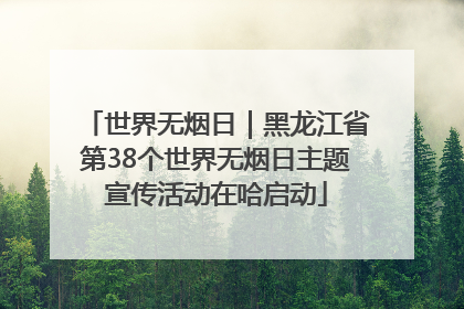 世界无烟日｜黑龙江省第38个世界无烟日主题宣传活动在哈启动