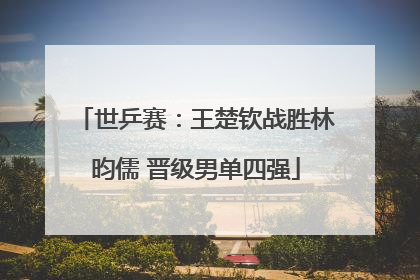 世乒赛：王楚钦战胜林昀儒 晋级男单四强