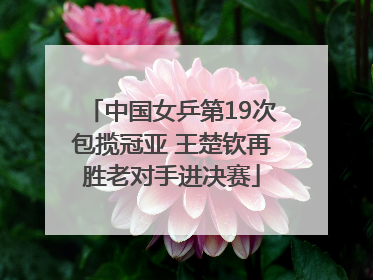 中国女乒第19次包揽冠亚 王楚钦再胜老对手进决赛