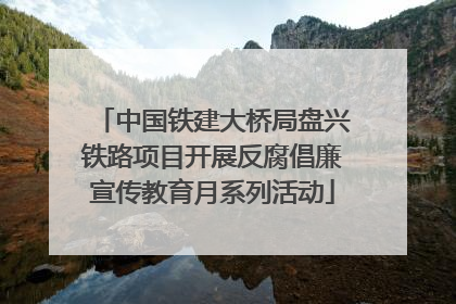 中国铁建大桥局盘兴铁路项目开展反腐倡廉宣传教育月系列活动