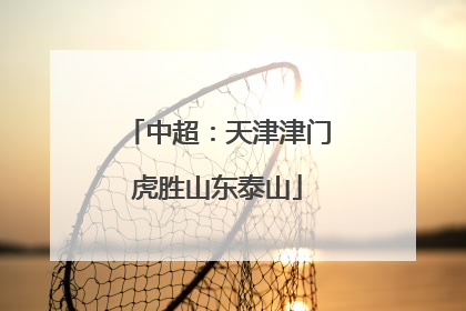 中超：天津津门虎胜山东泰山