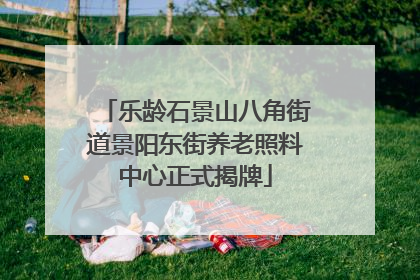 乐龄石景山八角街道景阳东街养老照料中心正式揭牌