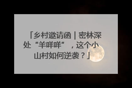 乡村邀请函｜密林深处“羊咩咩”，这个小山村如何逆袭？