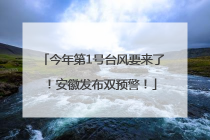 今年第1号台风要来了！安徽发布双预警！