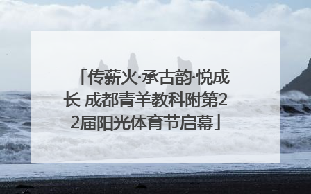 传薪火·承古韵·悦成长 成都青羊教科附第22届阳光体育节启幕