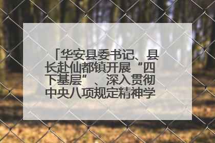 华安县委书记、县长赴仙都镇开展“四下基层”、深入贯彻中央八项规定精神学习教育工作调研
