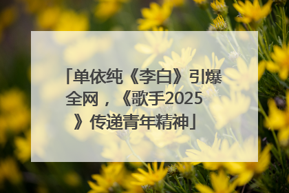 单依纯《李白》引爆全网，《歌手2025》传递青年精神