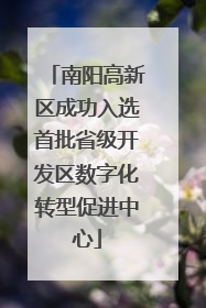 南阳高新区成功入选首批省级开发区数字化转型促进中心