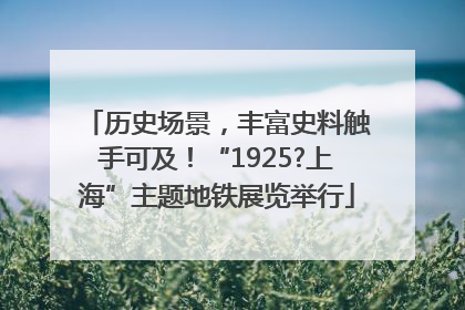 历史场景，丰富史料触手可及！“1925?上海”主题地铁展览举行