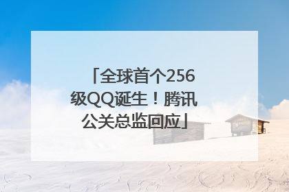 全球首个256级QQ诞生！腾讯公关总监回应