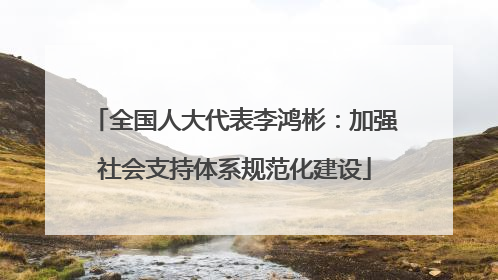 全国人大代表李鸿彬：加强社会支持体系规范化建设