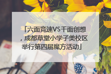 六面竞速VS千面创想，成都草堂小学子美校区举行第四届魔方活动