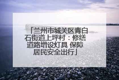 兰州市城关区青白石街道上坪村：修缮道路增设灯具 保障居民安全出行