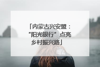 内蒙古兴安盟：“阳光银行”点亮乡村振兴路